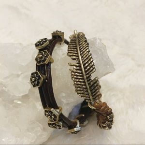 Lucky brand bracelet set brass finish